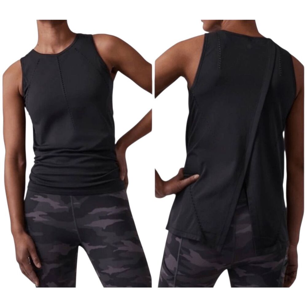 ATHLETA Foothill Open Tie Back Tank Top Size Small